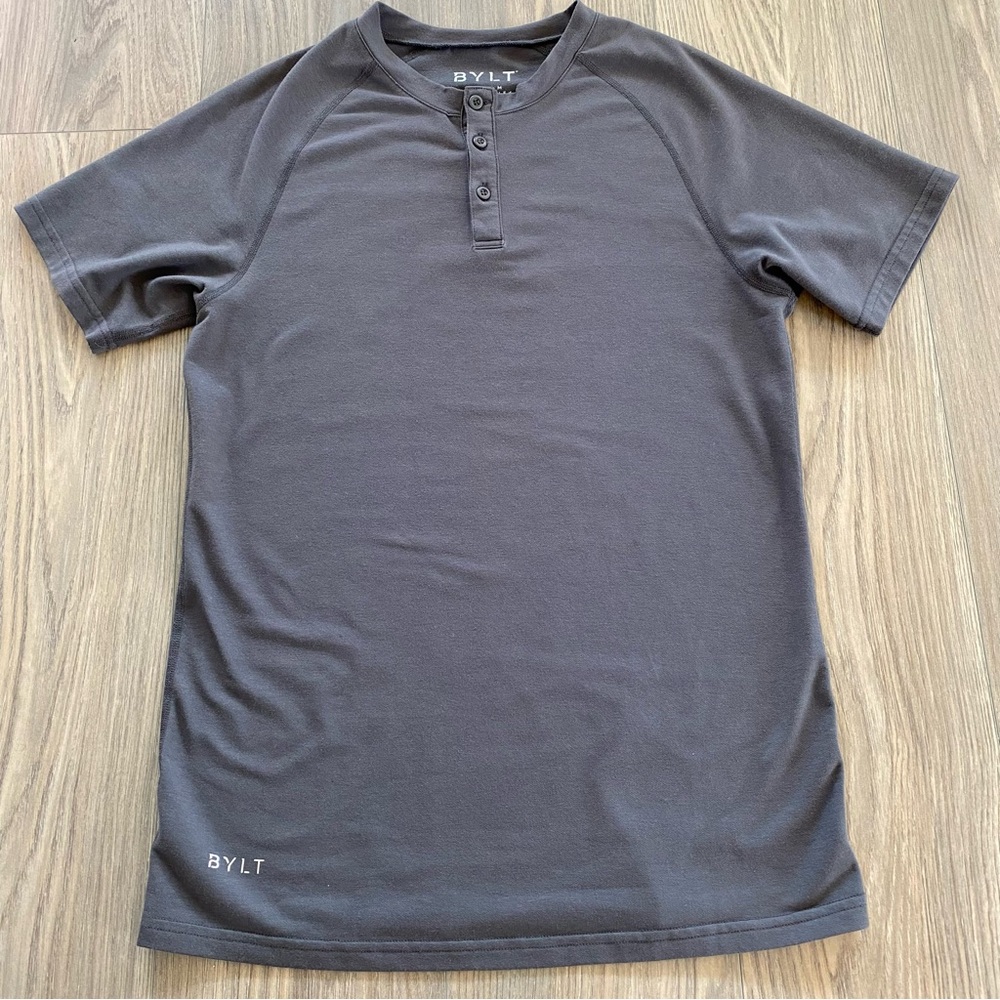 Bylt Henley Shirt (S) Gray